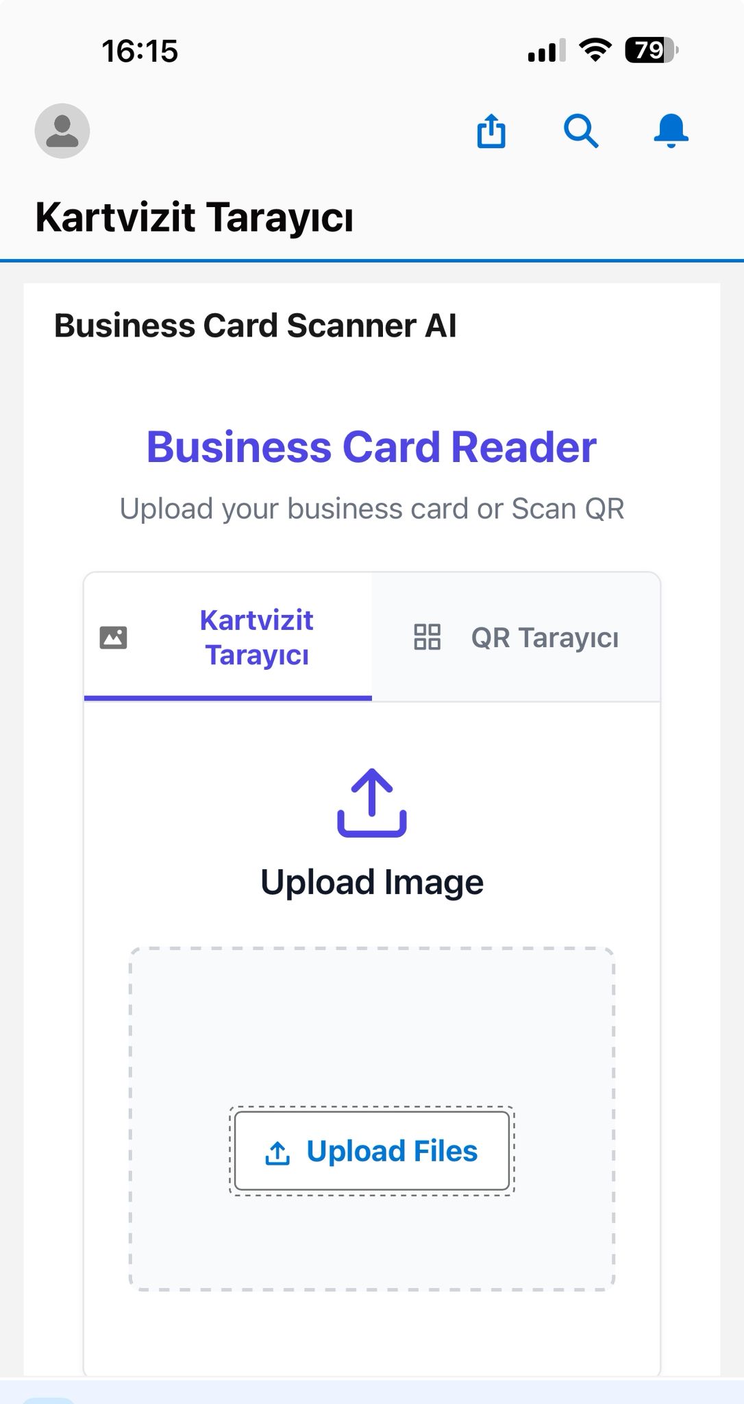 W-Business Card Uygulaması